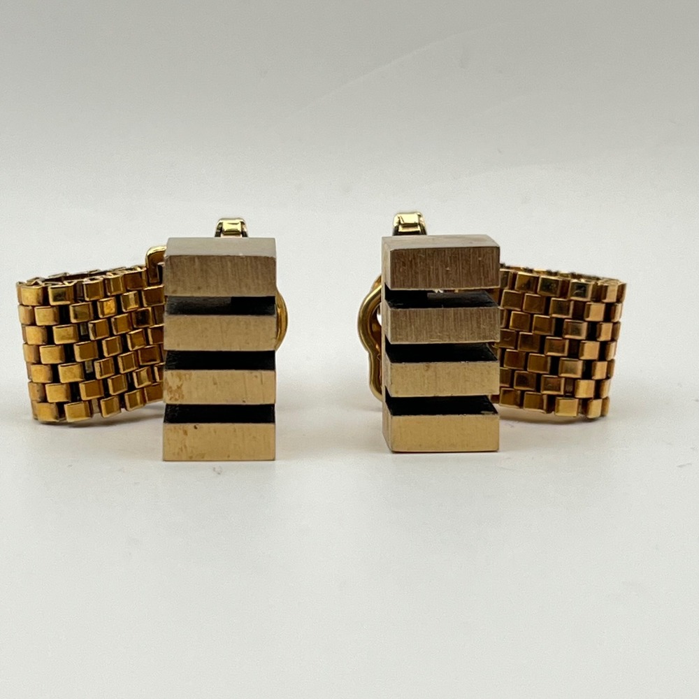 Vintage Foster Gold‎ Tone Cufflinks Retro MCM